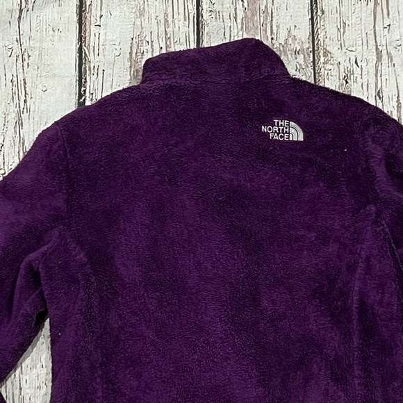 Women's The North Face Plush Purple Zip Up Fleece Jacket - Picture 7 of 9